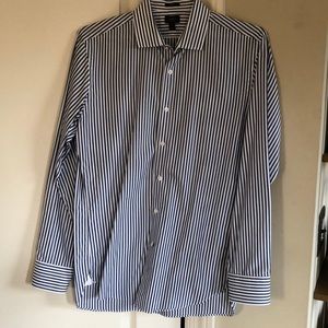 Men’s J. Crew Ludlow Navy and White Button Down